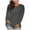 Deep Gray, variant on Gswybco Plus Size Tunic Tops for Women Fall Blouse Shirts Long Sleeve Solid Color Crew Neck Casual Pullover Top