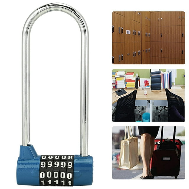 Zinc Alloy U Lock, Extra Long Cabinet Lock Code Lock, For Anti-theft School Locker Home Access Control Smart Security