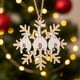 thumbnail image 1 of Adorno Colgante de Copo de Nieve con Trasero de Gato | Adorno Navideño con Forma de Trasero de Gato | Amuleto Navideño con Huella de Pata | Regalo Único para Amantes de Los Gatos | Decoración Festiva, 1 of 2