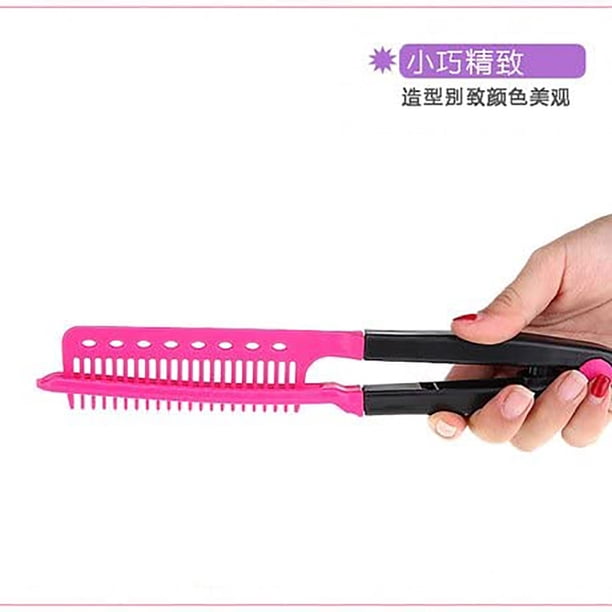 Cepillo Alisador, Cepillo Lateral Doble, Peine Alisador De Cabello En Forma De V, Corte De Pelo, Peine Antiestático, Abrazadera, Herramientas De Peinado, Brinda Una Buena