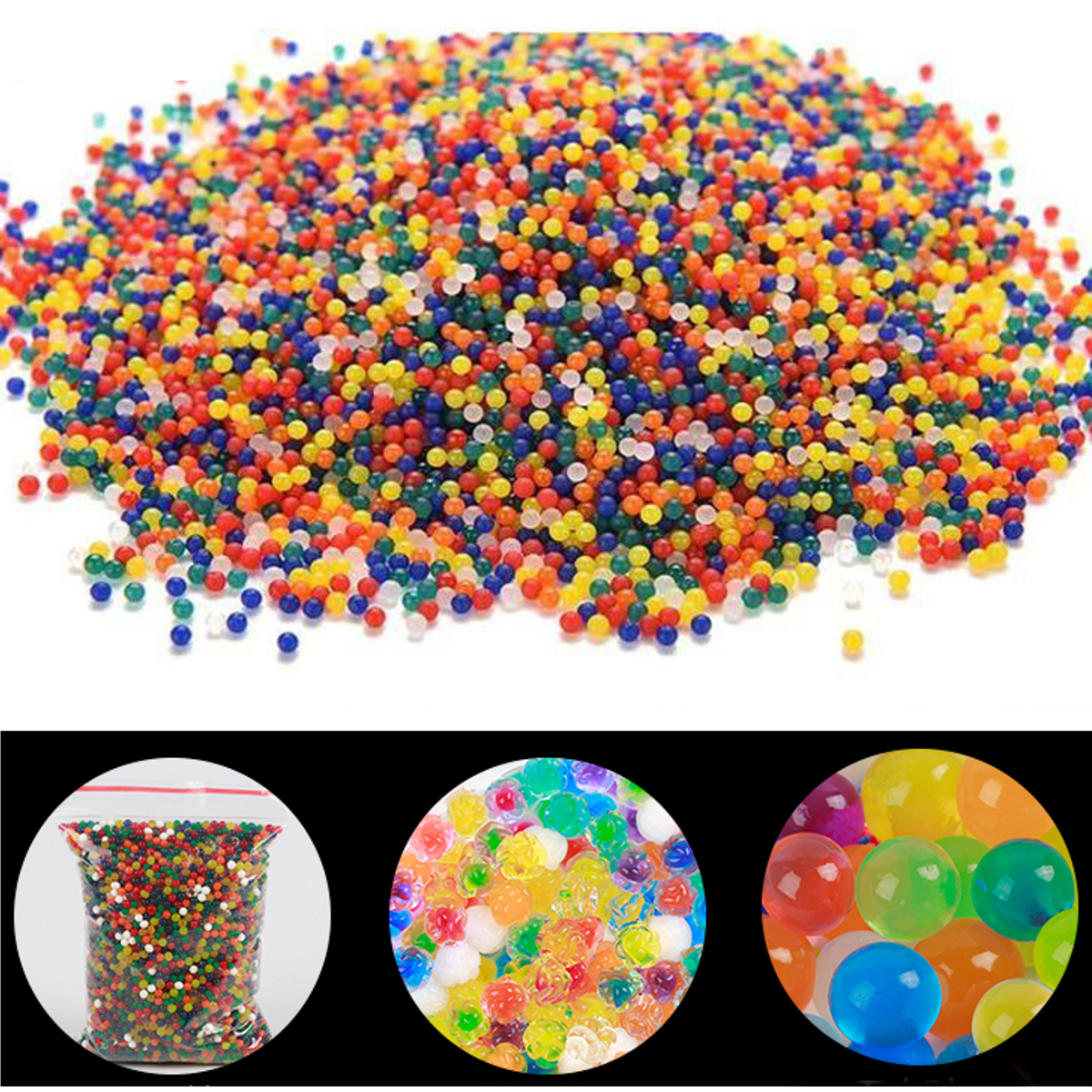 1000050000X Water Beads Aqua Gems Bio Gel Balls Crystal Soil Wedding Vase Decor Walmart Canada