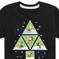 thumbnail image 3 of Peanuts - Christmas - Merry Christmas Tree Stamps - Toddler & Youth Short Sleeve Graphic T-Shirt, 3 of 5