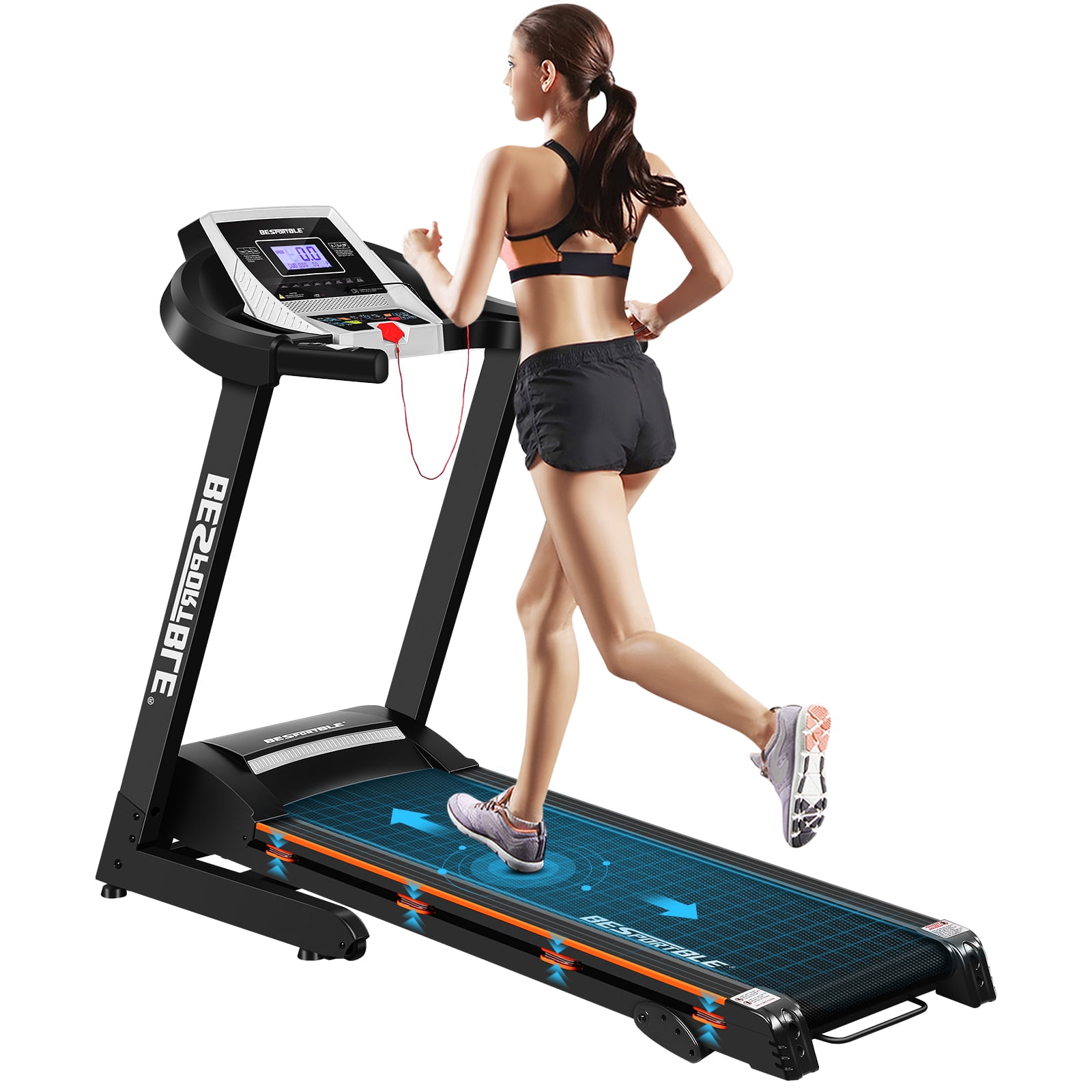ANCHEER 3.25HP Electric Power Folding Treadmill Incline Space Saver Home Gym US 