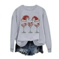 thumbnail image 4 of Sweatshirts for Women Crew Neck Hoodless Christmas Printed Casual Loose Sweatshirt Pullover, 4 of 6
