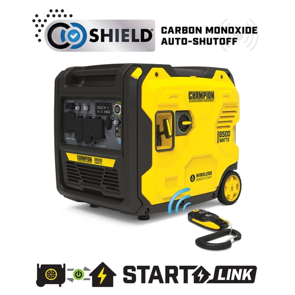 Champion Power Equipment 8500-Watt Wireless Remote Start Ultra Quiet RV Ready Portable Inverter Generator with StartLINK and CO Shield