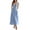 Blue, variant on Women's Cutout V Neck Sleeveless Midi Dress with Ruched Detailing 85% lyocell 15% polyamide Lining 100% polyester