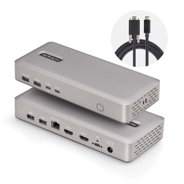 StarTech.com USB-C Docking Station 10-in-1, USB4, Up to 100W Charging for Laptop, 40Gbps Data Transfer, 2.5Gb Ethernet, Single 8K, Dual 4K Display, 6X USB Not MacOS Compatible