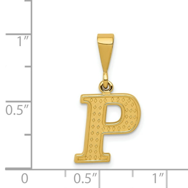 Ice Carats Designer Jewelry Gift Canada 14k Yellow Gold Dainty Letter P Initial Name Monogram Necklace Charm Pendant Gold