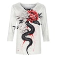 thumbnail image 4 of xixinqiwan Happy New Year 2025 T-Shirt for Women,Year Of The Snake Sweatshirt Chinese New Year 2025 Women Sweater Lunar New Year Spring Festival Holiday Tops, 4 of 6