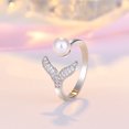 thumbnail image 1 of Nuevo anillo de corona de Plata de Ley 925, anillo de compromiso de tamaño ajustable de alta calidad para mujer, anillo de boda, regalo de joyería de moda para fiesta, 1 of 2