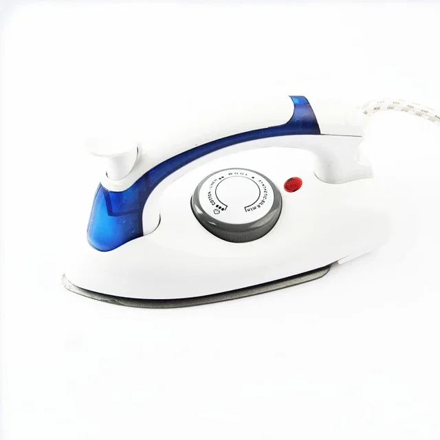 Travel Iron, 700W Mini Folding Handle Portable Steam Iron Adjustable Temperature Control Non-Stick with Fuse and Thermostat Small Compact Travel Steamer