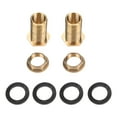 thumbnail image 7 of Raindrops 2pcs Bulkhead Fitting Tank Adapter 3/8" Female 1/2" Male Brass Water Tank Connector, 7 of 7