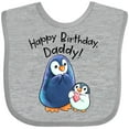 thumbnail image 3 of Inktastic Happy Birthday, Daddy- Cute Penguins Boys or Girls Baby Bib, 3 of 4