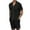 Black, variant on hoksml Men's Solid Color Short Sleeve Pajama Set Button-Down Collar Shirt and Shorts with Pockets Casual Loungewear