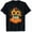 Black-5, variant on Women's Fall T-Shirt, Hello Fall Stacked Pumpkins Graphic, Autumn Harvest Short Sleeve Casual Shirt