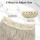 thumbnail image 3 of Extensiones de Cabello Ustar de Alambre Invisible con Diadema Transparente Tamaño Ajustable 4 Clips Seguros Postizo de Alambre Secreto Largo Ondulado 16 Pulgadas Gris Plateado Rubio, 3 of 7