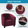 thumbnail image 4 of 2pcs Sofa cover Velvet Tub Chair Cover Couch cover 2pcs red, 4 of 5