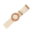 thumbnail image 2 of Segolike Woven Belt, Elastic Stretch Waist Belt, Clothing Decoration Lady Waist Belt, Adjustable Ladies Wooden Buckle Braided Dress Belt for, 2 of 8