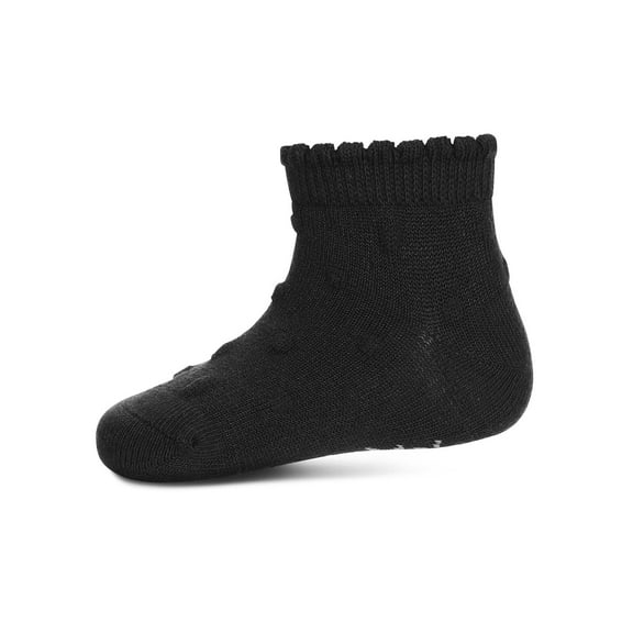 MeMoi Cotton Blend Swiss Dot Anklet Socks - Girls - Female, 2, Winter White