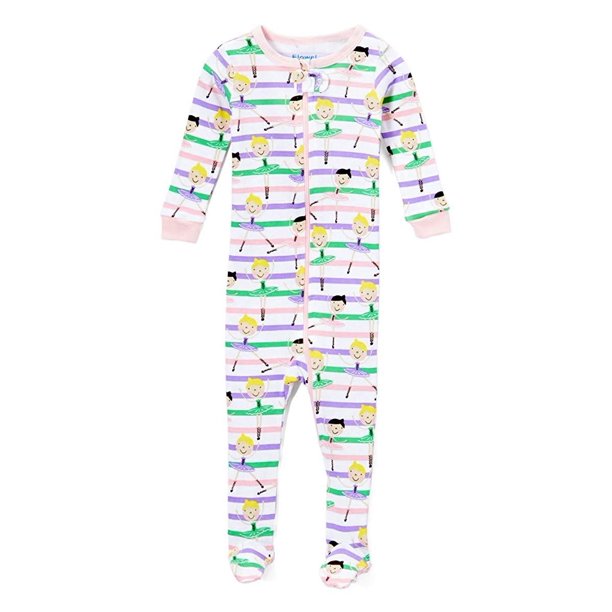 Elowel Baby Girls Footed Ballerina Pajama Sleeper 100 Cotton Size 5Years Pink