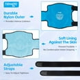 thumbnail image 6 of NEWGO Ice Pack for Knee Replacement Surgery, Reusable Gel Cold Pack Knee Ice Pack Wrap Around Entire Knee for Knee Injuries, Knee Ice Wrap for Pain Relief, Swelling, Bruises (Light Blue), 6 of 7