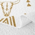 thumbnail image 5 of Erosebridal Gold Bull Skulls Quilt King,Western Tribal Geometric King Coverlet Set For Boys,3-Piece, 5 of 7