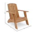 thumbnail image 2 of Aurele 3 Piece Teak Deep Seating Outdoor Adirondack Lounge Set, 2 of 6