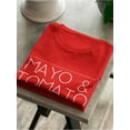 thumbnail image 3 of Mayo And Tomato Graphic Quote Men Red T-Shirt, Male Medium, 3 of 4