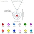 thumbnail image 5 of APSVO S925 Sterling Silver Plated Love Heart Necklaces for Women Girls CZ July Birthstone Necklace with Red Ruby Birthday Graduation Jewelry Gifts Teen Her Mom Adults Wife Kids Ideas, 5 of 6