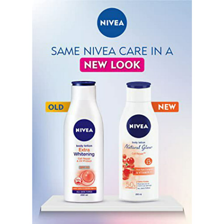 NIVEA Body Lotion Glow, Cell Repair, SPF 15 Vitamin C 400 ml - Walmart.com