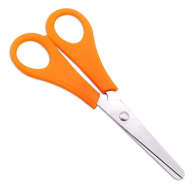 Tijeras para niños Tijeras de seguridad de punta roma para niños con escala de Cm Acero Preescolar Mango de plástico Tijeras hechas a mano para arte de Scrapbooking Diy Craft LingWen 8390611059330