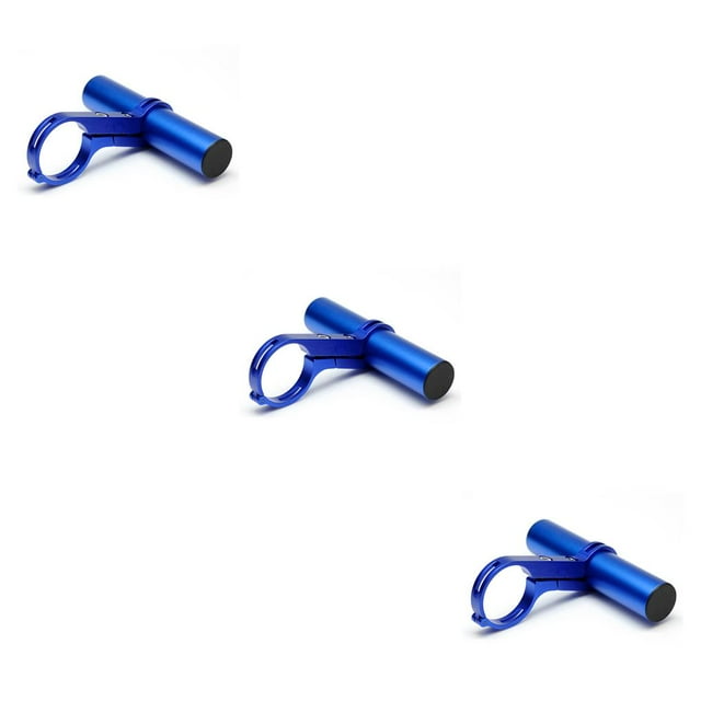 yingyy Handlebar Extender Removable Extension Headlight Bracket Extended Clamp Support Accessory for Watch Cellphone Blue 3Set