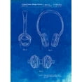 thumbnail image 2 of Borders, Cole 19x24 White Modern Wood Framed Museum Art Print Titled - PP543-Faded Blueprint Noise Canceling Headphones Patent Poster, 2 of 4