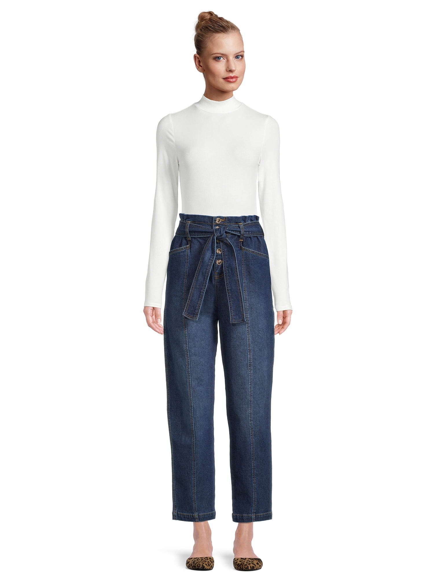 Self Esteem Juniors Ribbed Mock Neck Bodysuit