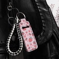 thumbnail image 3 of Yuyamidu Strawberry Chapstick Holder Keychain Lightweight Lip Gloss Holder Keychain for Women Purse Backpack Elastic Lipstick Key Chain Holders, Pink, 3 of 6