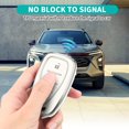thumbnail image 3 of Key Fob Cover Compatible with Chevrolet Equinox Malibu Traverse Blazer Camaro Impala Cruze Volt Bolt Sonic Trax Tahoe Keychain Case Holder Protector,4-Buttons-White, 3 of 6