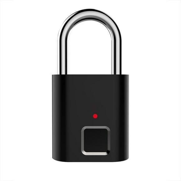 Tsa P16 Cadenas à Empreinte Digitale Biométrique en Métal Sans Clé avec Chargement USB Noir