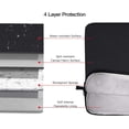 thumbnail image 4 of ZHUYING 14.1-15.4inch Laptop Sleeve Case for Dell XPS 15/Latitude 14/Inspiron 14, Acer HP Lenovo ASUS Chromebook 14/ HP Stream 14/ ASUS ZenBook VivoBook 14/ IdeaPad 3 Computer Notebook Bag（black/gray）, 4 of 5