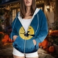 thumbnail image 5 of Godom Womens Zip Up Hoodies Oversized Sweatshirts Fall Fashion Outfits Casual Jackets Hallowee Hoodie 2025 Winter Clothes, 5 of 7
