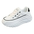 thumbnail image 2 of IUJSOY Sneakers for Women Lace up Thick Soled Non-Slip Walking Shoes Platform Casual Sports Shoes, 2 of 5