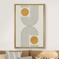 thumbnail image 4 of IDEA4WALL Framed Canvas Print Wall Art Illusion Line Art with Yellow Circles Geometric Shapes Illustrations Abstract Mid-Century Colorful for Living Room, Bedroom, Office - 24"x36" Natural, 4 of 5