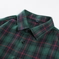 thumbnail image 5 of IROINNID Reduced Button Down Shirts for Men The New Regular-fit Long-Sleeve Plaid Flannel Shirt,Green, 5 of 9