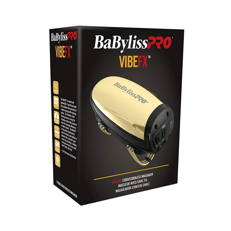 BaBylissPRO VibeFX Cord/Cordless Gold Massager