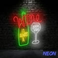 thumbnail image 3 of Handmadetneonsign Wine Is Always A Good Idea Neon Sign, Wine Led Sign, Wine Wall Decor, Wall Art 92251, 3 of 5