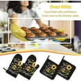 thumbnail image 6 of Sunflower 4pcs Oven Mitts and Pot Holders Sets,You are My Sunshine Heat Resistant Kitchen Oven Glove Potholder Hot Pads for Cooking BBQ Baking Grilling, 6 of 6