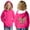 Hot Pink, variant on successthop Graphic Hoodies Toddler Girls Boys Long Sleeve Hooded with Pockets Bow Printed Casual Blouse Sizes 3-13