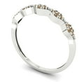 thumbnail image 2 of 0.1 ct Brilliant Round Cut Simulated Champagne 14k White Gold Stackable Band SZ 7.5, 2 of 6
