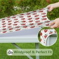 thumbnail image 6 of Strawberry Plants Fruit Watercolor Square Fitted Tablecloth with Elastic Edge,Square Table Cover,Washable Elastic Table Cover for Home Kitchen Party Decor 34"x34", 6 of 6