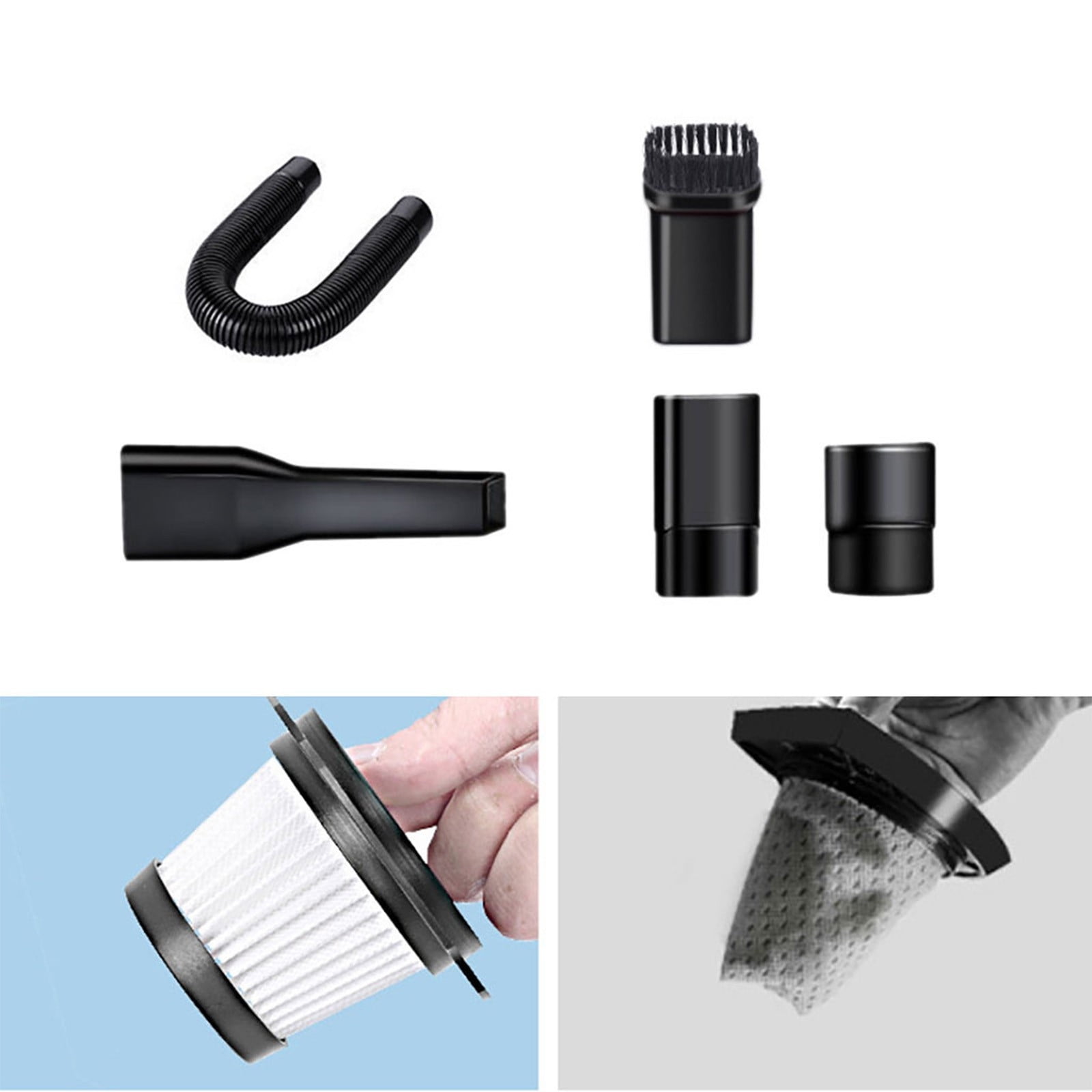 Uiz Merueh Cordless Car Vacuum Mini Portable Vacuum Cleaner Powerful Suction Hand Vac Powerful Suction Portable Vacuum for Car Home Cleaning