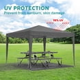 thumbnail image 6 of 10'x10' Pop Up Canopy Tent with 4 Removable Sidewalls & Weight Bags, UPF 50+ Waterproof Instant Outdoor Shelter Gazebo for Party, Beach, Camping, Wedding, Portable Carry Bag, 6 of 9